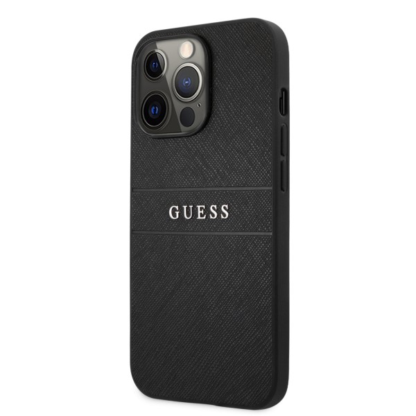 Guess Saffiano Hard Case Θήκη προστασίας από δερματίνη – iPhone 13 Pro (Μαύρο)