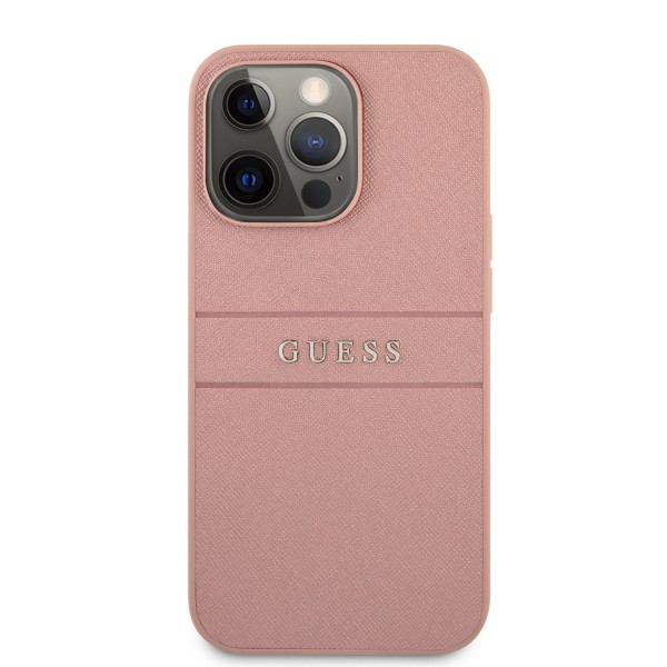 Guess Saffiano Hard Case Θήκη προστασίας από δερματίνη – iPhone 13 Pro (Ροζ)