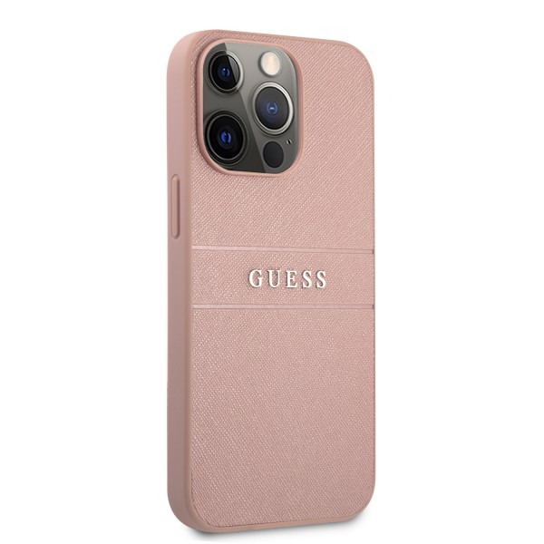 Guess Saffiano Hard Case Θήκη προστασίας από δερματίνη – iPhone 13 Pro (Ροζ)