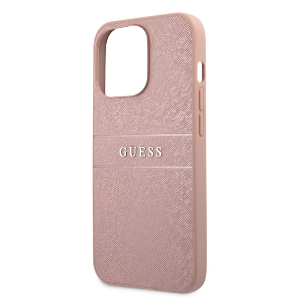 Guess Saffiano Hard Case Θήκη προστασίας από δερματίνη – iPhone 13 Pro (Ροζ)