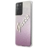 Guess Glitter Gradient Script Logo Θήκη προστασίας από σιλικόνη – Samsung Galaxy S21 Ultra (Pink/Glitter)