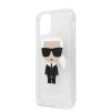 Karl Lagerfeld Ikonik Glitter Case Karl's Head Θήκη προστασίας από σιλικόνη – iPhone 12 / 12 Pro (Glitter Silver)