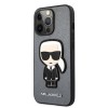 Karl Lagerfeld Ikonik Patch Saffiano Hard Case Θήκη προστασίας από δερματίνη – iPhone 13 Pro (ασημί – KLHCP13LOKPG)