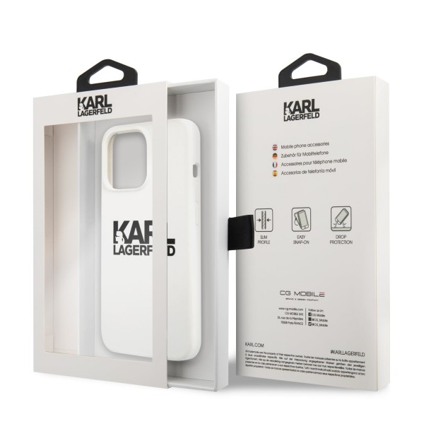 Karl Lagerfeld Hard Case Stack Logo Back Θήκη προστασίας – iPhone 13 Pro (White)