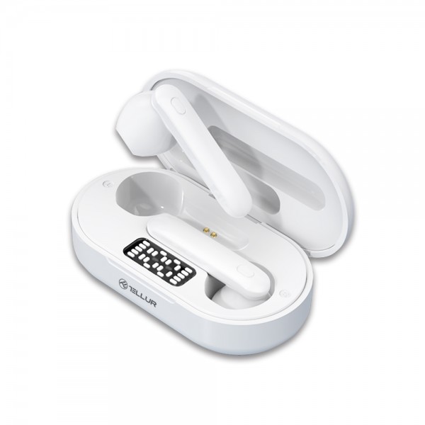 Tellur Flip Bluetooth True Wireless Headphones Ασύρματα Ακουστικά Bluetooth TWS – White