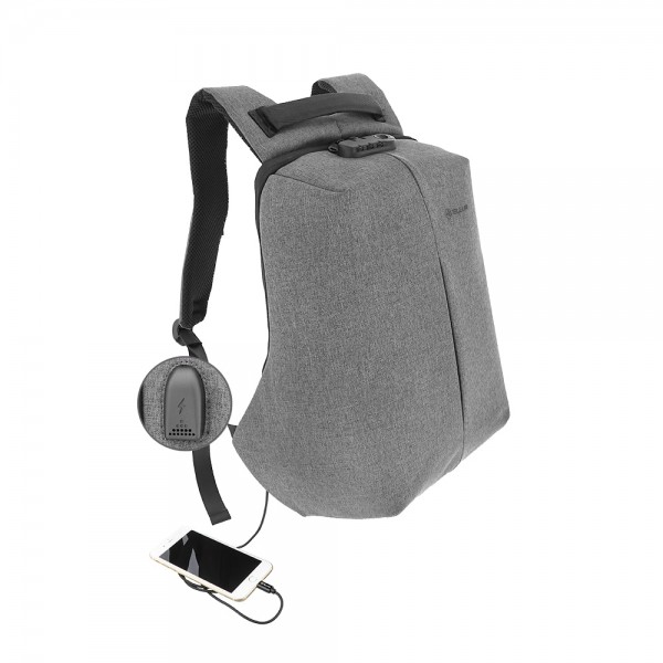 Tellur Anti-Theft V2 Αδιάβροχο Backpack με θήκη για laptop έως 15,6″ – Grey #TLL611232