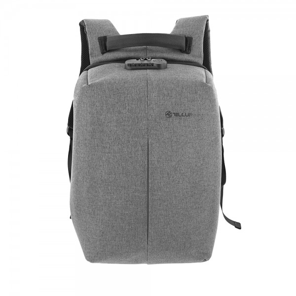 Tellur Anti-Theft V2 Αδιάβροχο Backpack με θήκη για laptop έως 15,6″ – Grey #TLL611232