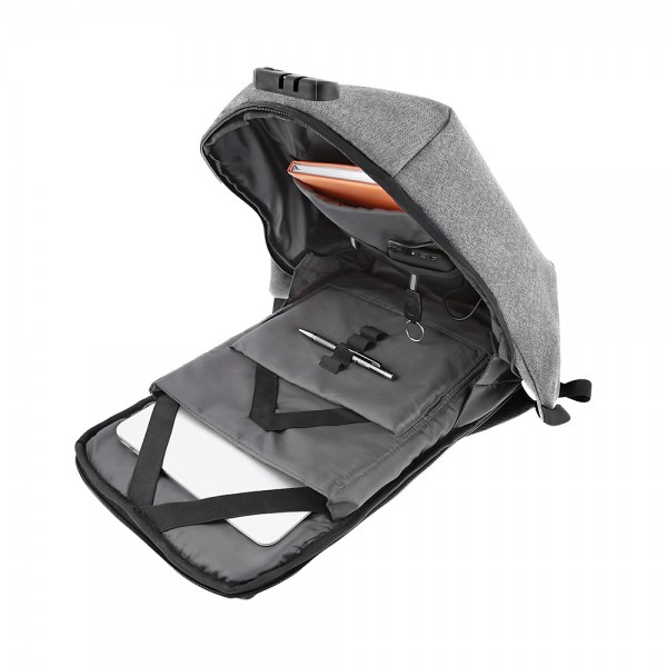 Tellur Anti-Theft V2 Αδιάβροχο Backpack με θήκη για laptop έως 15,6″ – Grey #TLL611232