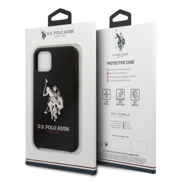 U.S. Polo Assn. “Big Horse Logo Collection” Θήκη προστασίας από σιλικόνη – iPhone 11 Pro (Μαύρο – USHCN58SLHRBK)