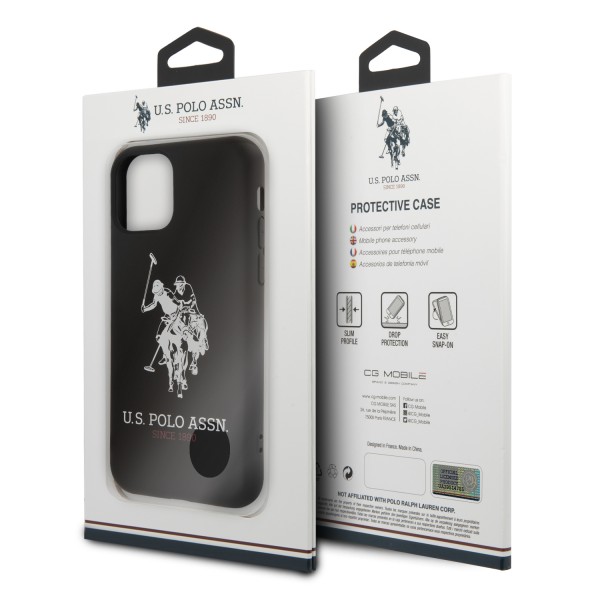 U.S. Polo Assn. “Big Horse Logo Collection” Θήκη προστασίας από σιλικόνη – iPhone 11 Pro Max (Μαύρο – USHCN65SLHRBK)