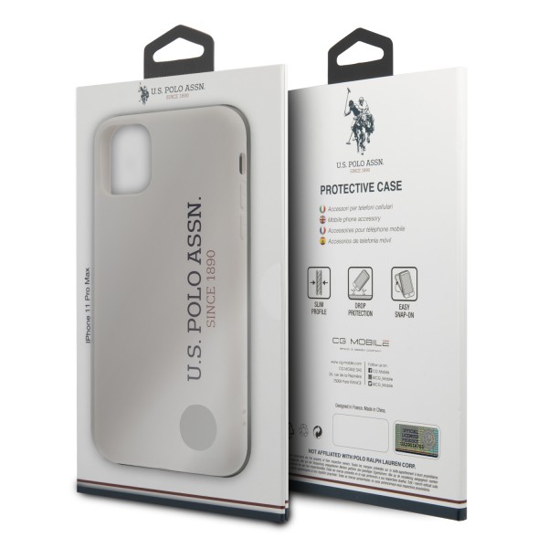 U.S. Polo Assn. “Silicone Effect Logo Collection” Θήκη προστασίας από σιλικόνη – iPhone 11 Pro Max (Λευκό – USHCN65SLWHV2)