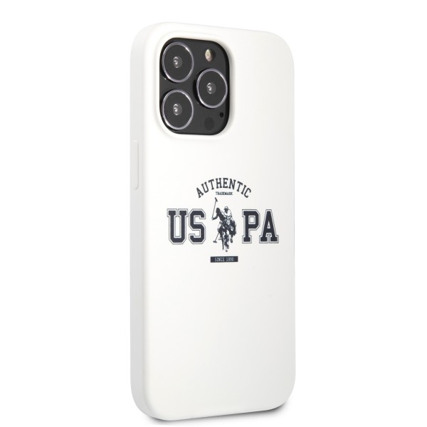 U.S. Polo Assn. “Authentic Logo Collection” Θήκη προστασίας από σιλικόνη – iPhone 13 Pro (Λευκό – USHCP13LSATH)