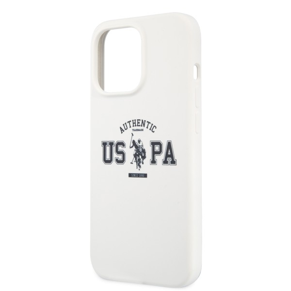 U.S. Polo Assn. “Authentic Logo Collection” Θήκη προστασίας από σιλικόνη – iPhone 13 Pro (Λευκό – USHCP13LSATH)