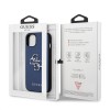 Guess “4G Logo Collection” Hard Case PU Leather Θήκη προστασίας από δερματίνη – iPhone 13 (Μπλε)