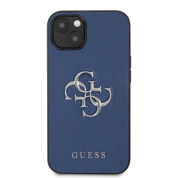 Guess “4G Logo Collection” Hard Case PU Leather Θήκη προστασίας από δερματίνη – iPhone 13 (Μπλε)