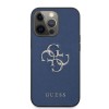 Guess “4G Logo Collection” Hard Case PU Leather Θήκη προστασίας από δερματίνη – iPhone 13 Pro Max (Μπλε)