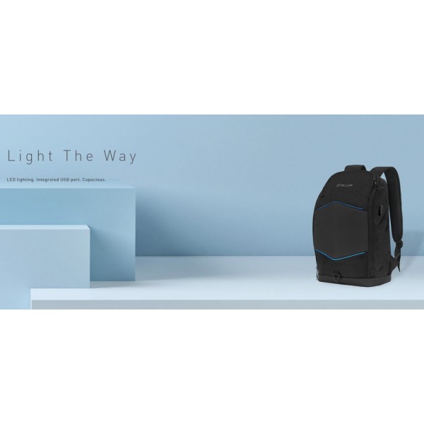 Tellur GlowPack Laptop Backpack Ευρύχωρο Backpack με LED λωρίδες φωτισμού και θήκη για laptop έως 15,6