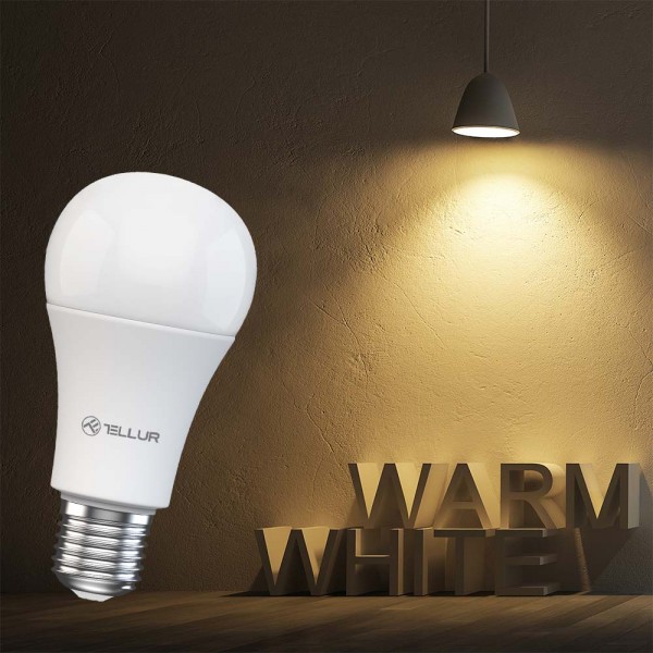 Tellur WiFi Smart Bulb E27, 9W Smart Λάμπα LED 820 Lumens για Ντουί E27 τηλεχειριζόμενη με WiFi (Cold/Warm/Dimmer)