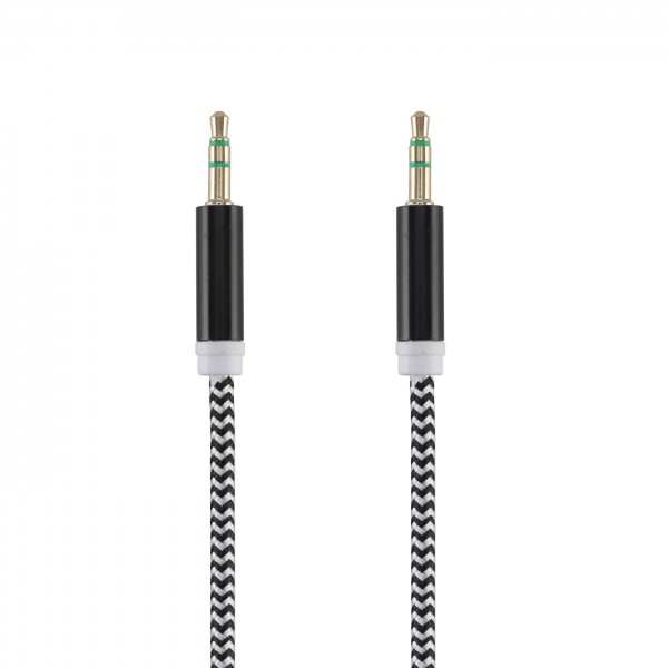 Tellur Auxiliary Audio Cable Στερεοφωνικό καλώδιο ήχου Αρσενικό/Αρσενικό μήκους 1 μέτρου σε μαύρο