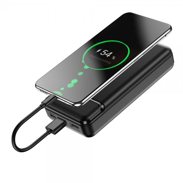 Maxlife Powerbank MXPB-01 20.000mAh με Θύρα USB-A και Θύρα USB-C Μαύρο