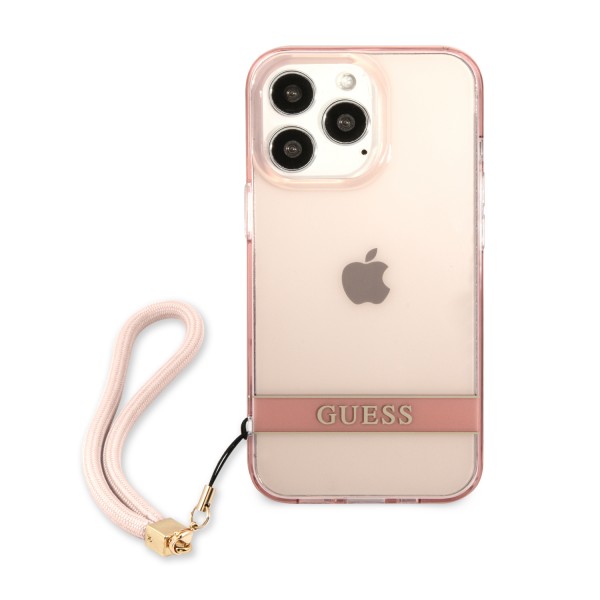 Guess Translucent Hard Case Θήκη προστασίας με διάφανο σχεδιασμό και κορδονάκι χειρός – iPhone 13 Pro Max