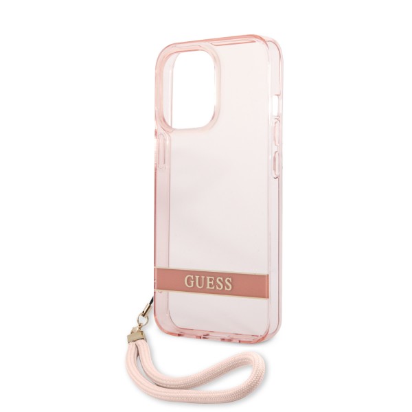 Guess Translucent Hard Case Θήκη προστασίας με διάφανο σχεδιασμό και κορδονάκι χειρός – iPhone 13 Pro Max