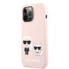 Karl Lagerfeld Silicone Case Karl+Choupette Θήκη προστασίας από σιλικόνη – iPhone 13 Pro (Light Pink)