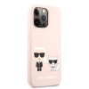 Karl Lagerfeld Silicone Case Karl+Choupette Θήκη προστασίας από σιλικόνη – iPhone 13 Pro (Light Pink)