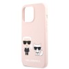 Karl Lagerfeld Silicone Case Karl+Choupette Θήκη προστασίας από σιλικόνη – iPhone 13 Pro (Light Pink)