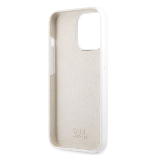 Karl Lagerfeld Silicone Case Karl+Choupette Θήκη προστασίας από σιλικόνη – iPhone 13 Pro (White)