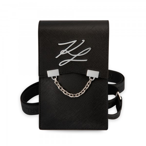 Karl Lagerfeld Wallet Autograph Chain Bag Τσαντάκι clutch κατάλληλο για smartphone (Black - KLWBSAKLCK)