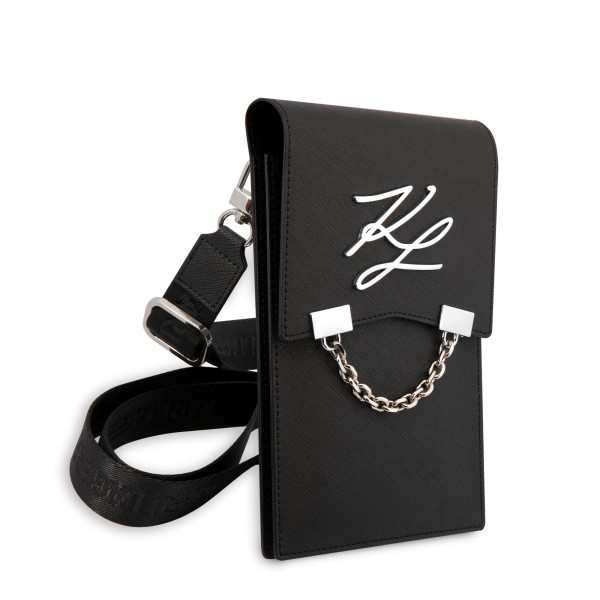 Karl Lagerfeld Wallet Autograph Chain Bag Τσαντάκι clutch κατάλληλο για smartphone (Black - KLWBSAKLCK)