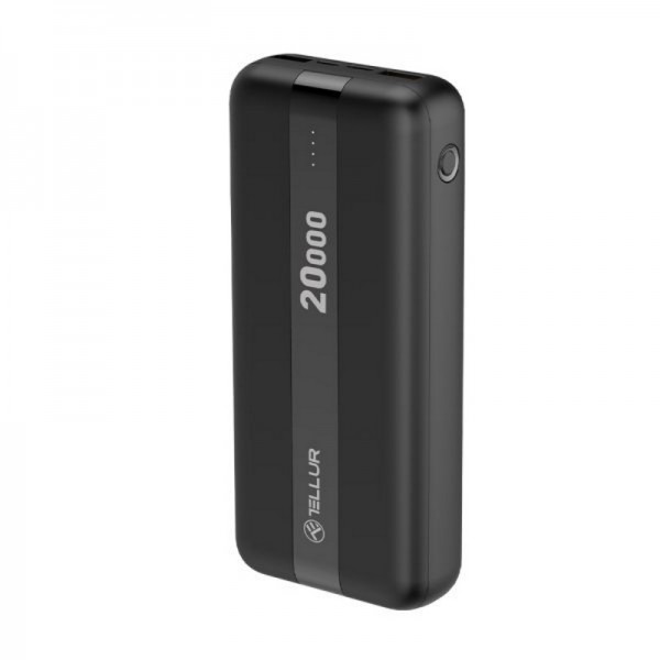 Tellur Powerbank PBC203 20.000mAh σε μαύρο χρώμα με 2x USB-C & 2x USB-A (TLL158311)