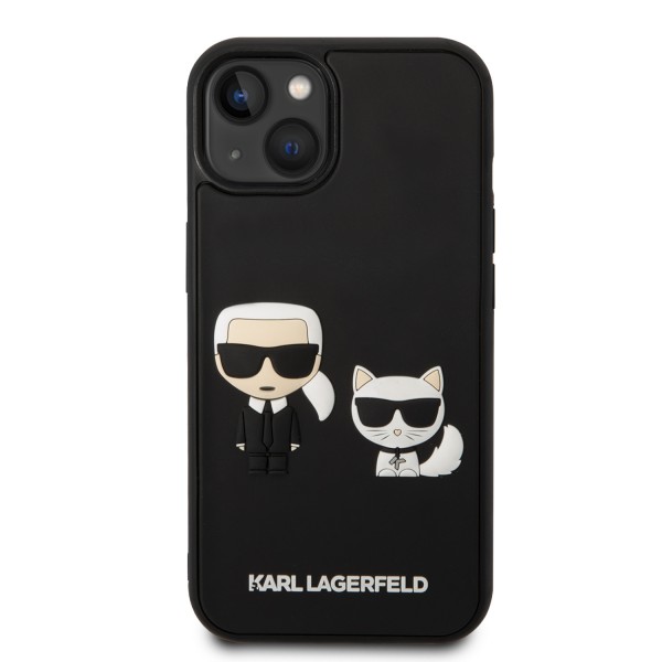 Karl Lagerfeld 3D Rubber Case Karl & Choupette Θήκη προστασίας από σιλικόνη – iPhone 14 Plus (Μαύρο - KLHCP14M3DRKCK)