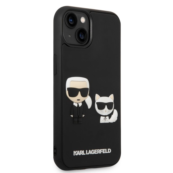 Karl Lagerfeld 3D Rubber Case Karl & Choupette Θήκη προστασίας από σιλικόνη – iPhone 14 Plus (Μαύρο - KLHCP14M3DRKCK)