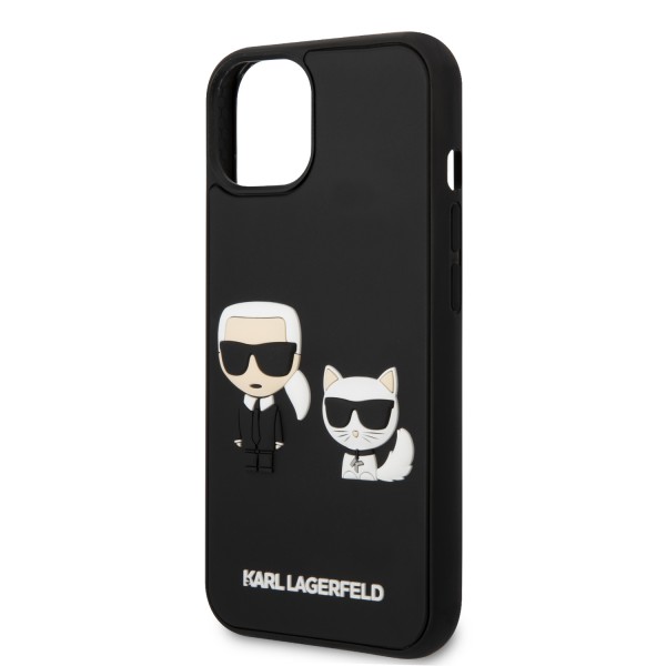 Karl Lagerfeld 3D Rubber Case Karl & Choupette Θήκη προστασίας από σιλικόνη – iPhone 14 Plus (Μαύρο - KLHCP14M3DRKCK)