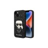 Karl Lagerfeld Glitter Flakes Case with Ikonik Patch and Metal Logo Θήκη προστασίας από σιλικόνη – iPhone 14 Plus (Glitter Black) #KLHCP14MGFKPK