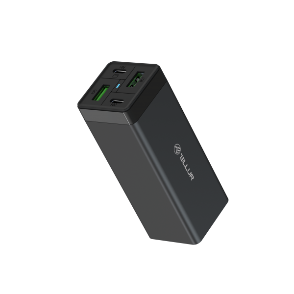 Tellur Universal (EU/UK/US) AC Charger PDHC2 με υποστήριξη Quick Charge 3.0 Φορτιστής τεσσάρων θυρών (2xPowerDelivery + 2x Quick Charge 3.0), σε μαύρο χρώμα