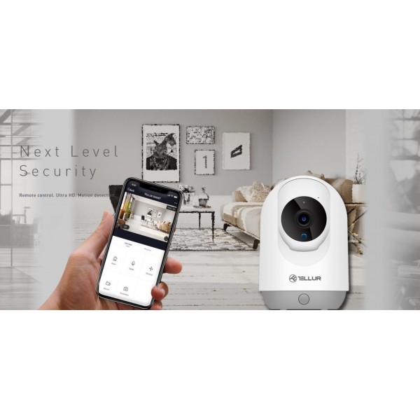 Tellur Smart WiFi Indoor Camera Έξυπνη IP Κάμερα εσωτερικού χώρου WiFi σε λευκό χρώμα