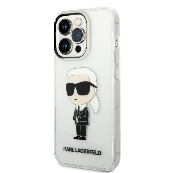 Karl Lagerfeld Ikonik Back Cover Case Karl Διάφανη θήκη προστασίας από TPU / PC – iPhone 14 Pro (Clear)