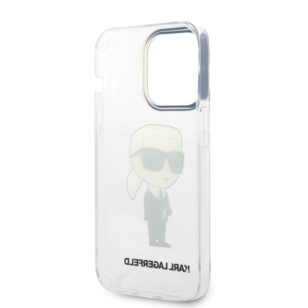 Karl Lagerfeld Ikonik Back Cover Case Karl Διάφανη θήκη προστασίας από TPU / PC – iPhone 14 Pro (Clear)