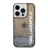 Karl Lagerfeld Liquid Glitter Translucent Case Elongated Logo Θήκη προστασίας – iPhone 14 Pro (Clear Black/Glitter)