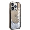 Karl Lagerfeld Liquid Glitter Translucent Case Elongated Logo Θήκη προστασίας – iPhone 14 Pro (Clear Black/Glitter)