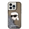 Karl Lagerfeld Ikonik Case Karl's Head Θήκη προστασίας από σκληρό πλαστικό – iPhone 14 Pro (Clear Black/Glitter)