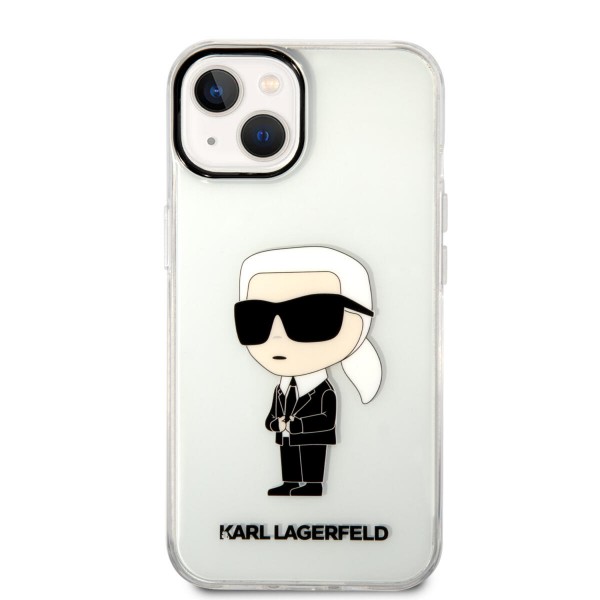 Karl Lagerfeld Ikonik Back Cover Case Karl Διάφανη θήκη προστασίας από TPU / PC – iPhone 14 Plus (Clear)