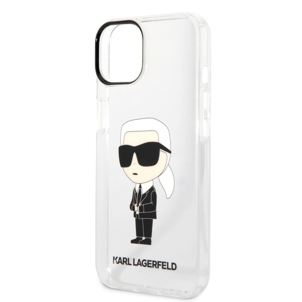 Karl Lagerfeld Ikonik Back Cover Case Karl Διάφανη θήκη προστασίας από TPU / PC – iPhone 14 Plus (Clear)