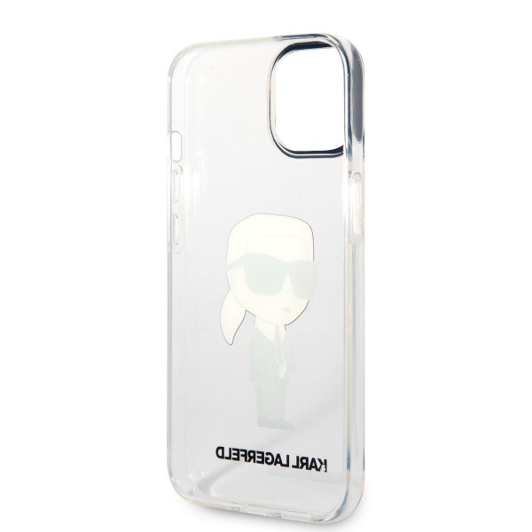 Karl Lagerfeld Ikonik Back Cover Case Karl Διάφανη θήκη προστασίας από TPU / PC – iPhone 14 Plus (Clear)