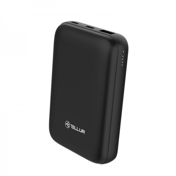 Tellur Compact Pro WPD101 Μαγνητικό Φορητό Power Bank 10.000mAh σε μαύρο χρώμα (TLL158381)