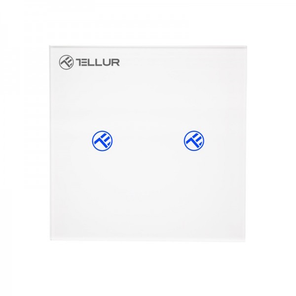 Tellur WiFi Switch 2 Ports 1800W Έξυπνος διακόπτης WiFi 2 θυρών σε λευκό (TLL331491)