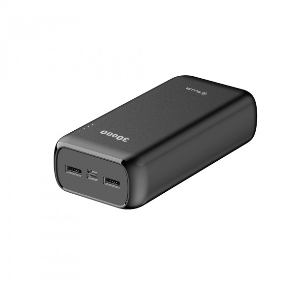 Tellur Powerbank PBC303 30.000mAh σε μαύρο χρώμα με 2x USB, 1xUSB-C (TLL158321)